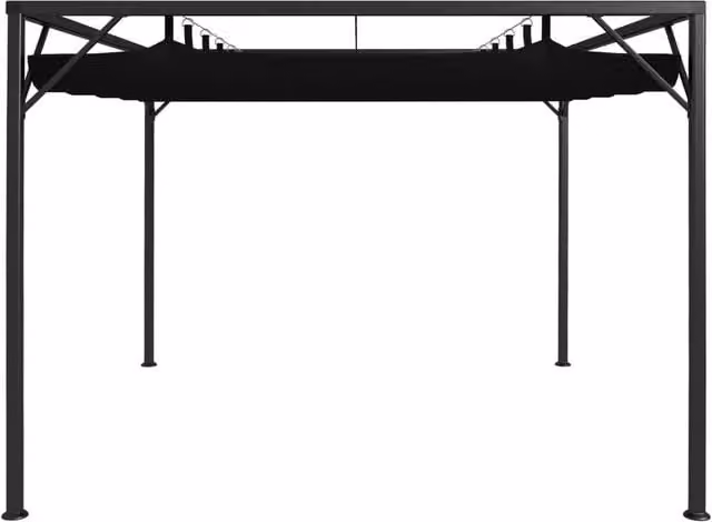 Berkfield Home Garden Gazebo with Retractable Roof Canopy, Anthracite and Black, W: 300 cm, D: 300 cm, H: 230 cm – 1