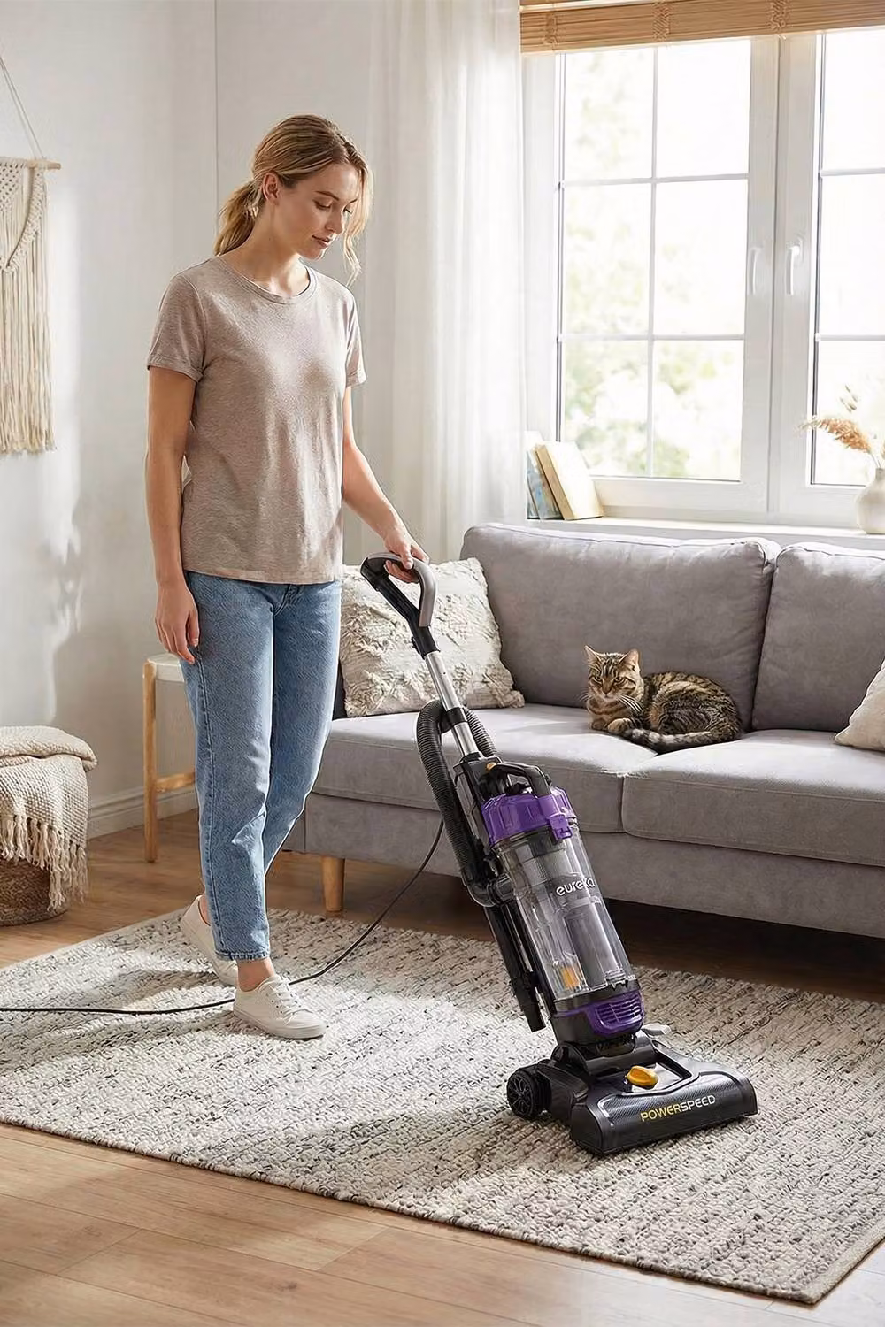 Living and Home 4.2L Bagless Upright Vacuum Cleaner in Purple – 2