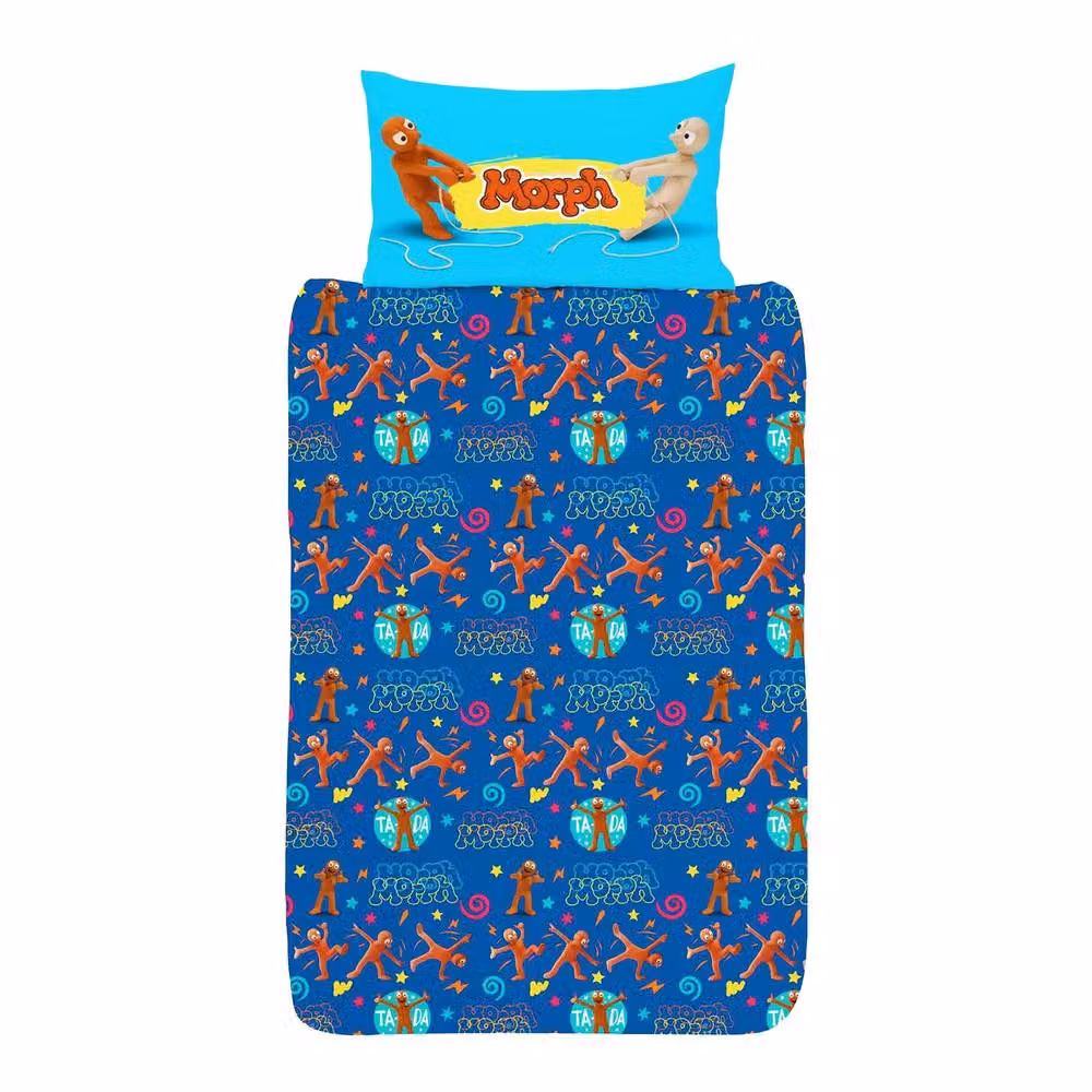 Morph Reversible Single Duvet Cover and Pillowcase Set, Blue Multicolour, W/H: 90 x 190 cm – 2