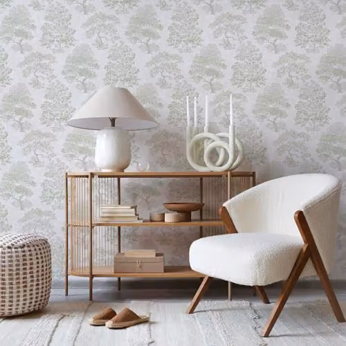 Super fresco Elmwood Sage Botanical Green Trees Wallpaper – 2