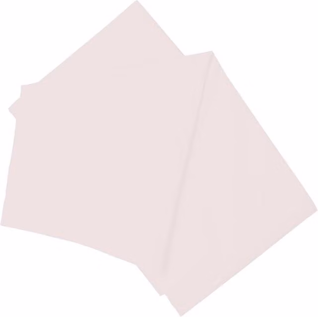 Belledorm Easy Care 200 Thread Count Cotton Polyester Percale Flat Sheet in Pink, W/D/H: 140 x 200 cm