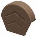 Manthorpe Building Products Dry Verge Ridge Cap Round in Brown