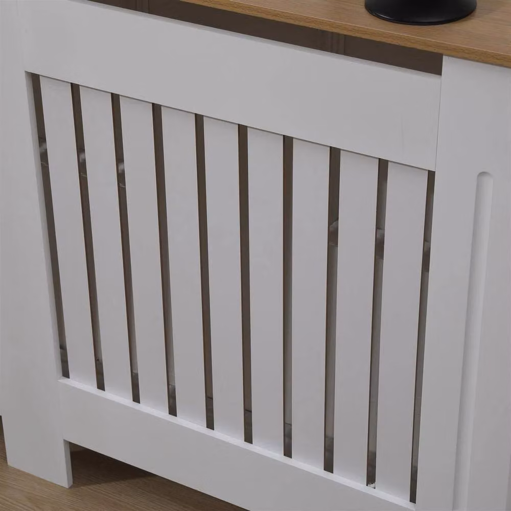 SPETLEK Designs Large Radiator Cover with Vertical Slats in White – 2