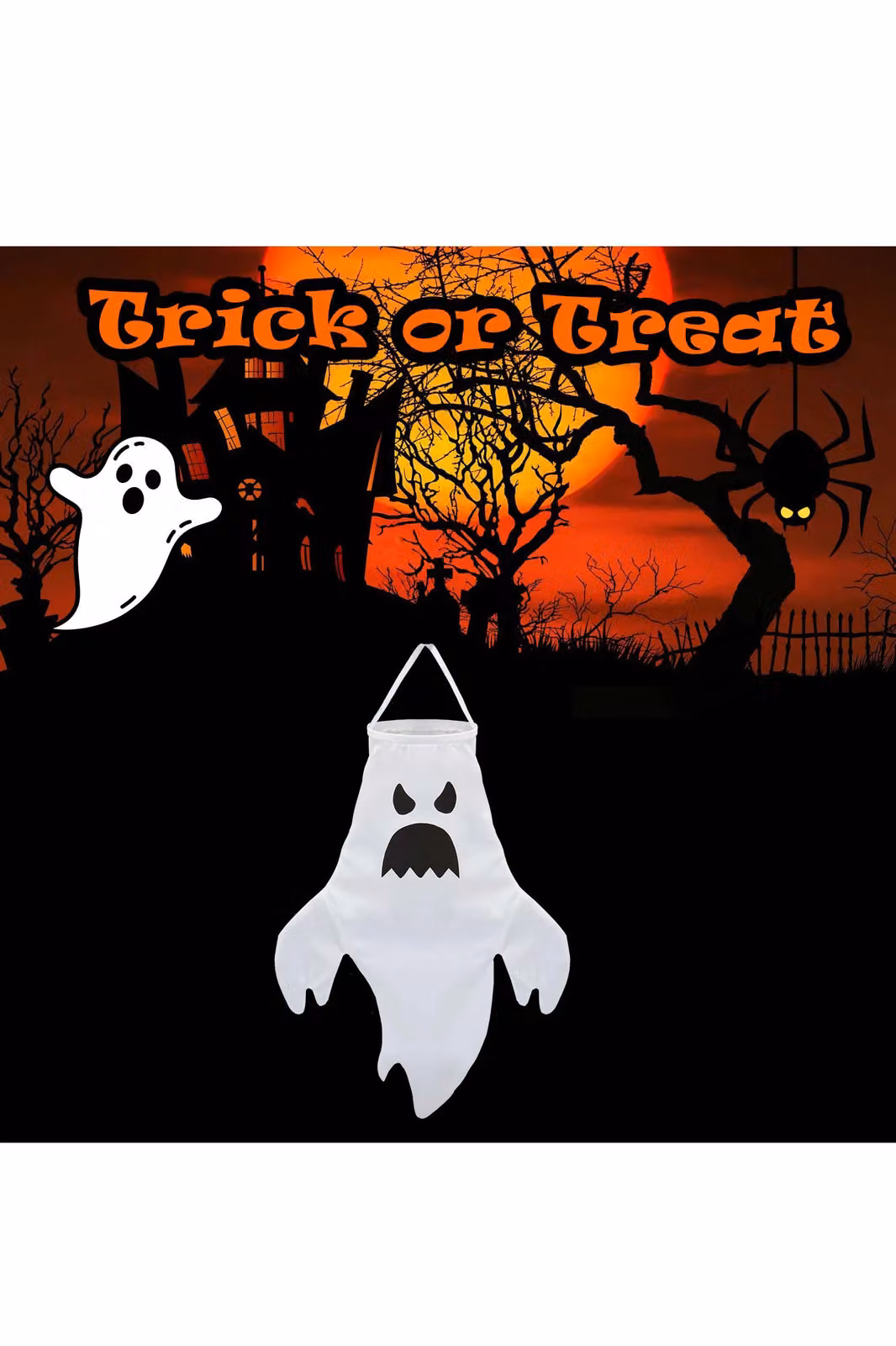 VFM e-Store White Hanging Ghost Decoration for Halloween Parties – 3