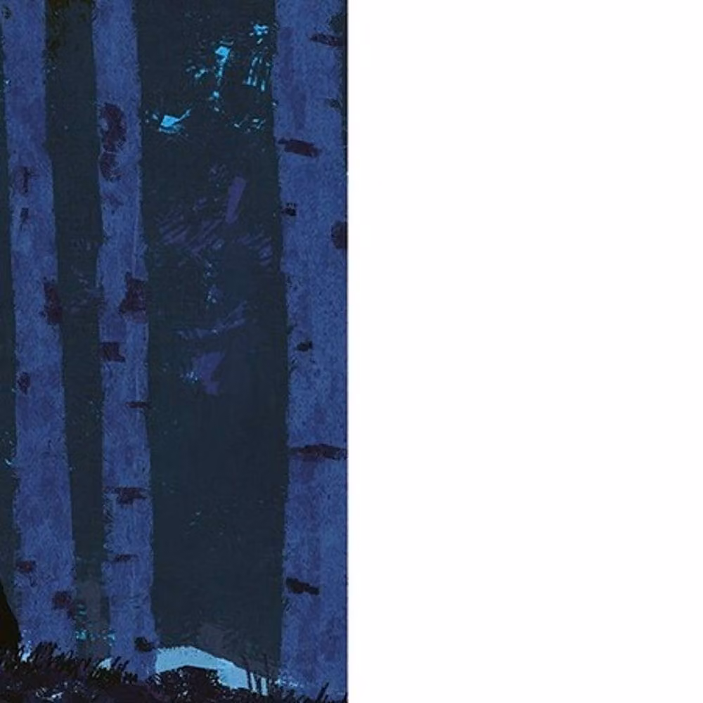 Harry Potter Wooded Walk Paper Poster in Navy Blue – 2
