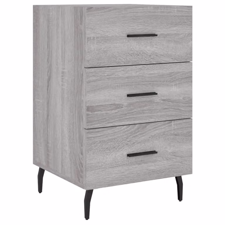 Berkfield Home Grey Sonoma Bedside Cabinet W/D/H: 40 x 40 x 66 cm