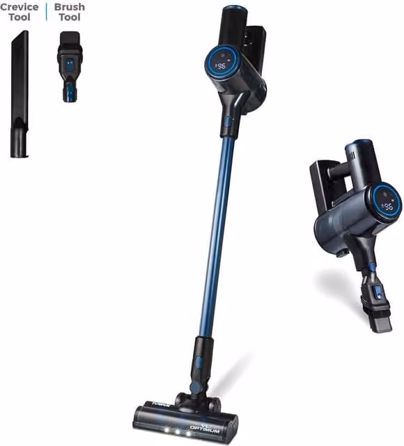 Tower VL100 Optimum Cordless 3 in 1 Bagless DC Vacuum Cleaner with HEPA Filter, Anti-Tangle Roller and Car Use, Blue