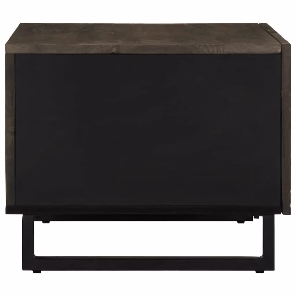 Berkfield Home Black Mango Wood Coffee Table W/D/H: 80 x 50 x 40 cm – 3