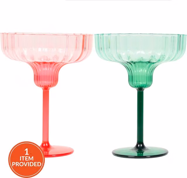 Zest and Zing Striped Ombre Cocktail Glass
