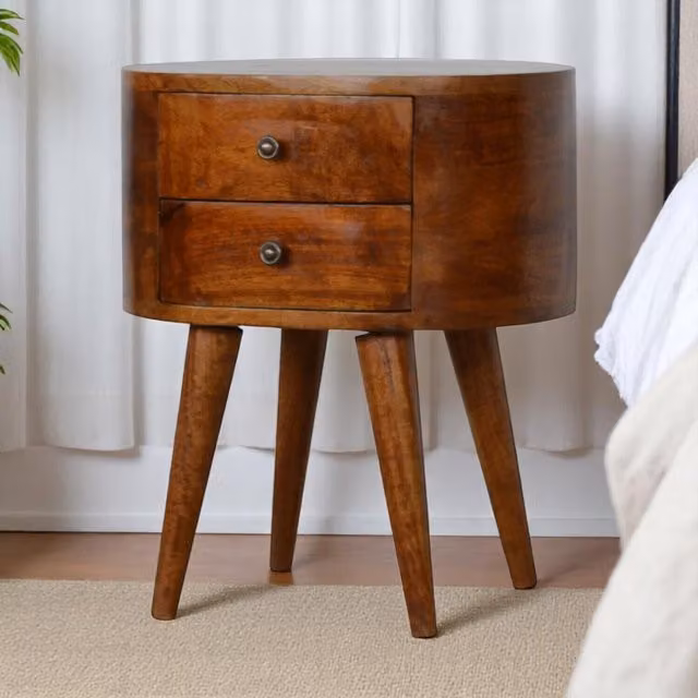 Artisan Furniture Mango Wood Bedside Table in Brown