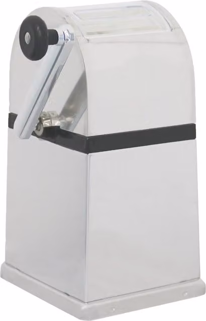 Oypla Silver Stainless Steel Manual Ice Crusher with Tray Scoop for Smoothies and Cocktails