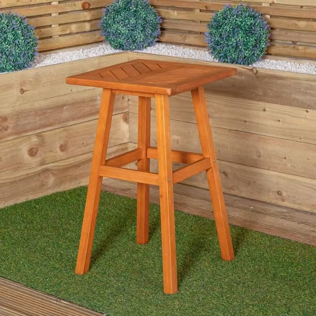 Samuel Alexander Rustic Wooden Side Table, Brown, W: 45 cm, D: 45 cm, H: 73 cm