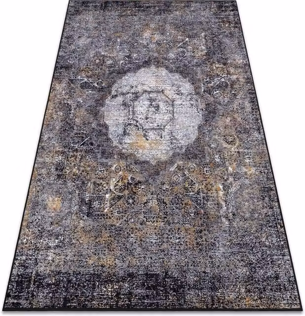 RugsX Miro Grey Rectangular Polyester Rug, W/D/H: 120 x 170 cm – 1