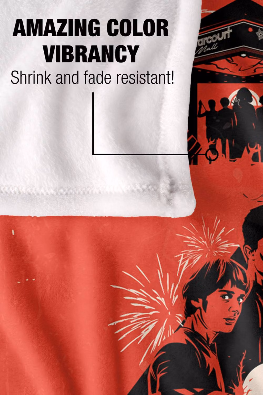 Stranger Things Chapter 3 Poster Super Soft Throw Blanket, Multicolour, W: 152 cm, D: 127 cm – 4