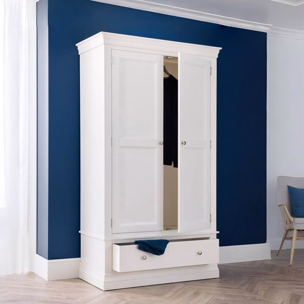 Cheshire Premium Ardena 2 Door and 1 Drawer Wardrobe in White – 2