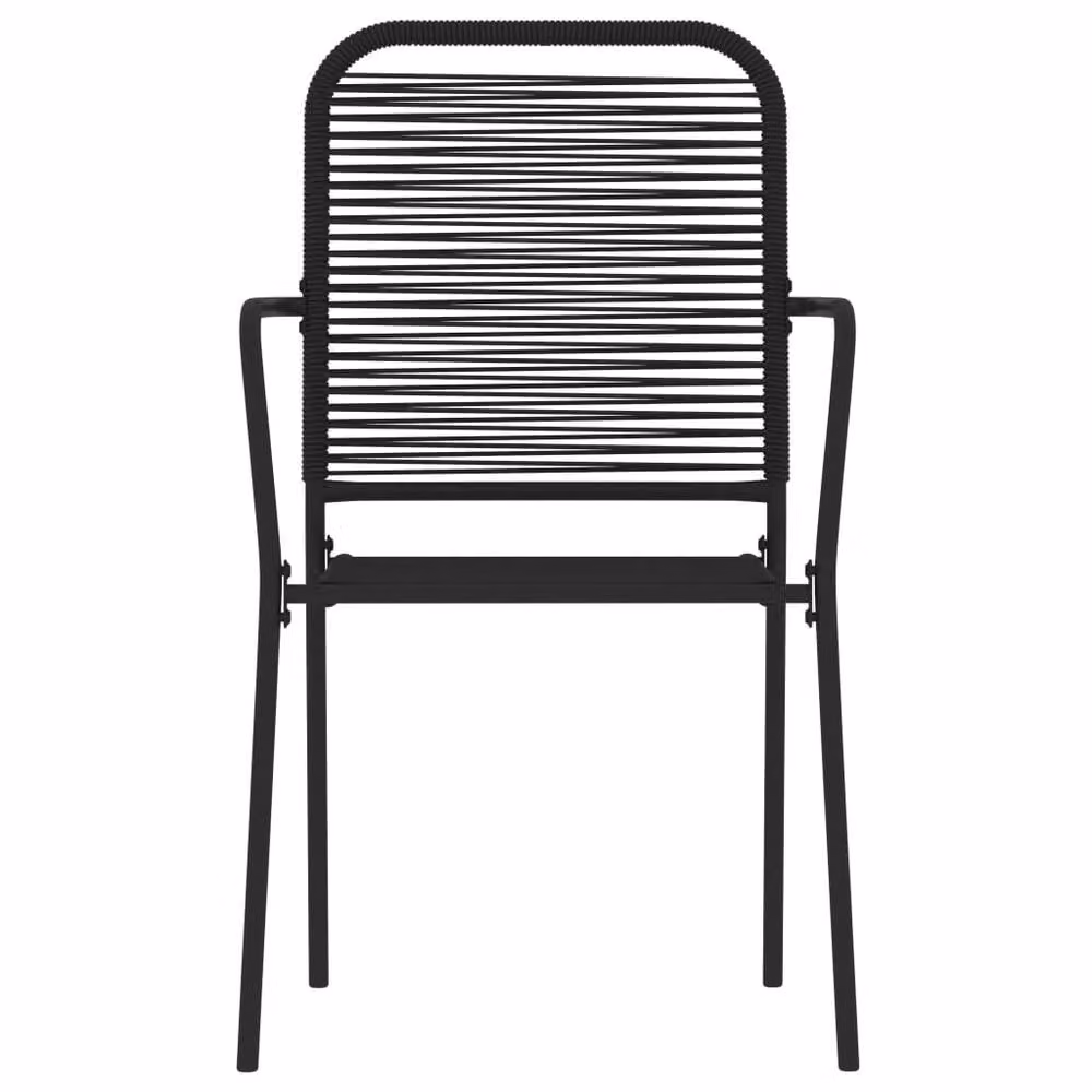 Berkfield Home Elegant 5 Piece Black Garden Dining Set with Glass and Metal Table – 3