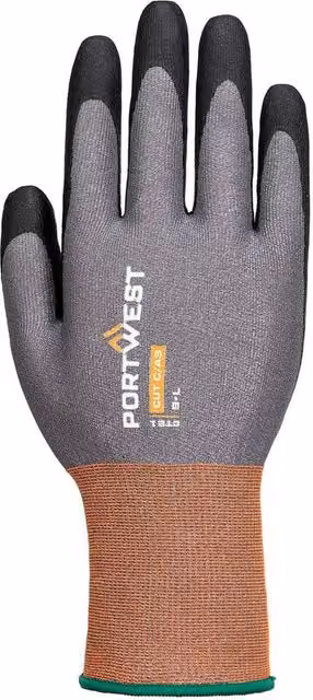 Portwest CT21 CT Cut C Nitrile Gloves in Grey, Size M – 1