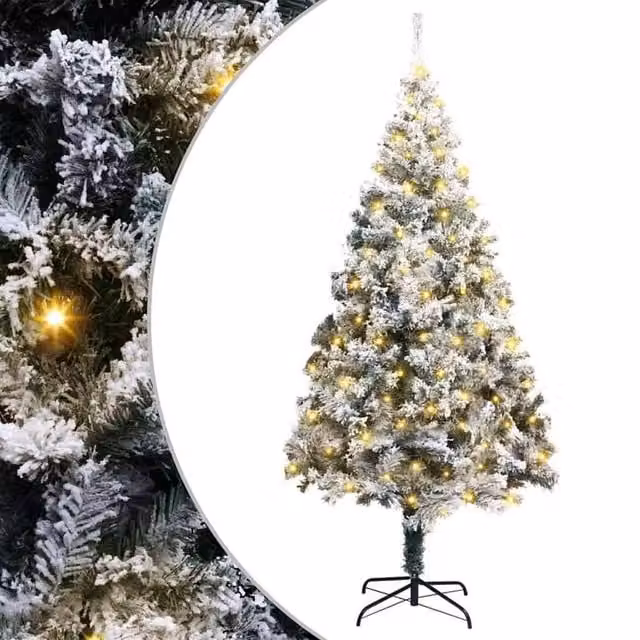Berkfield Home Artificial Green Christmas Tree with 300 LEDs and Stand, Height: 180 cm – 1