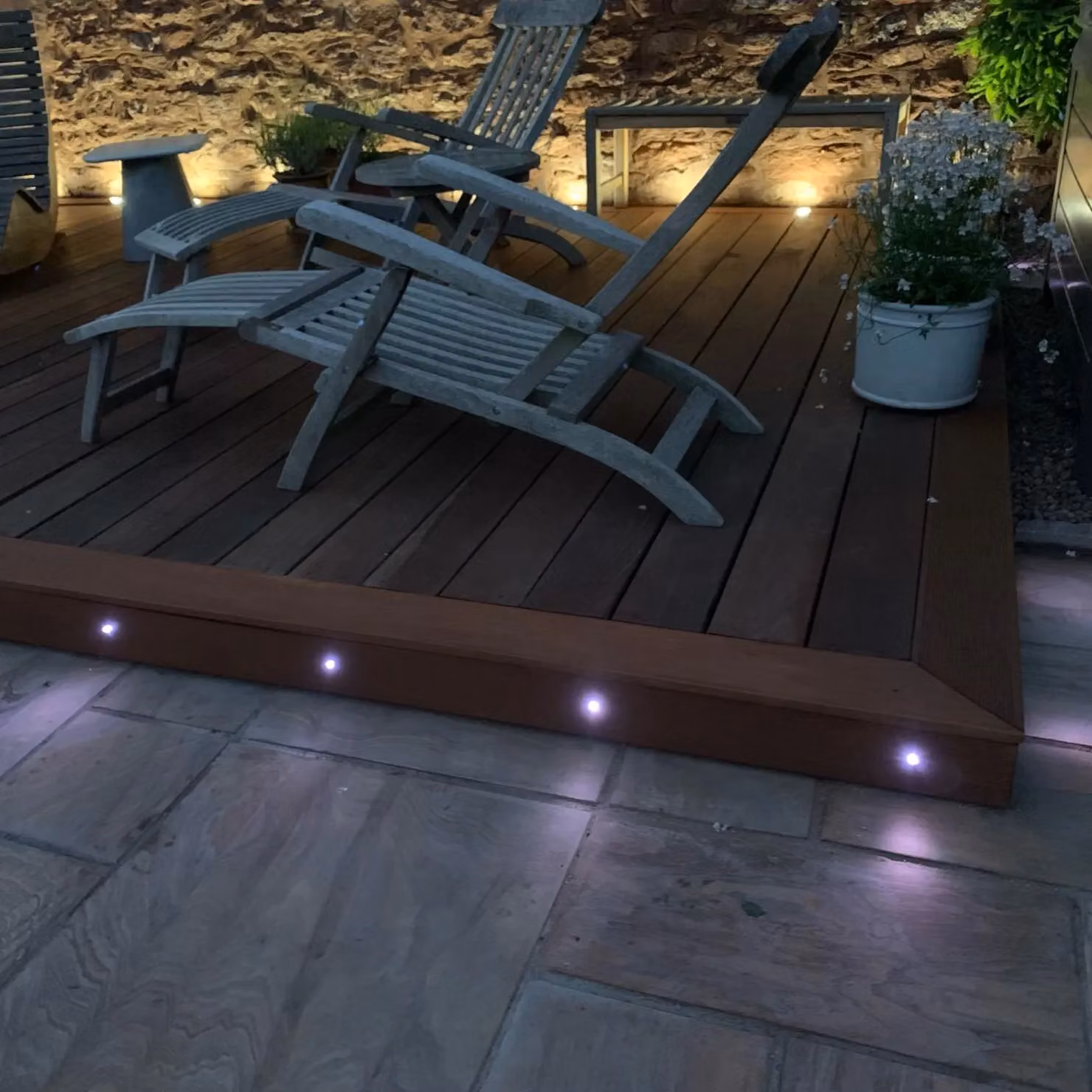 First Choice Lighting Set of 10 Black IP67 Cool White LED Recessed Decking Kit with Dusk Sensor – 1