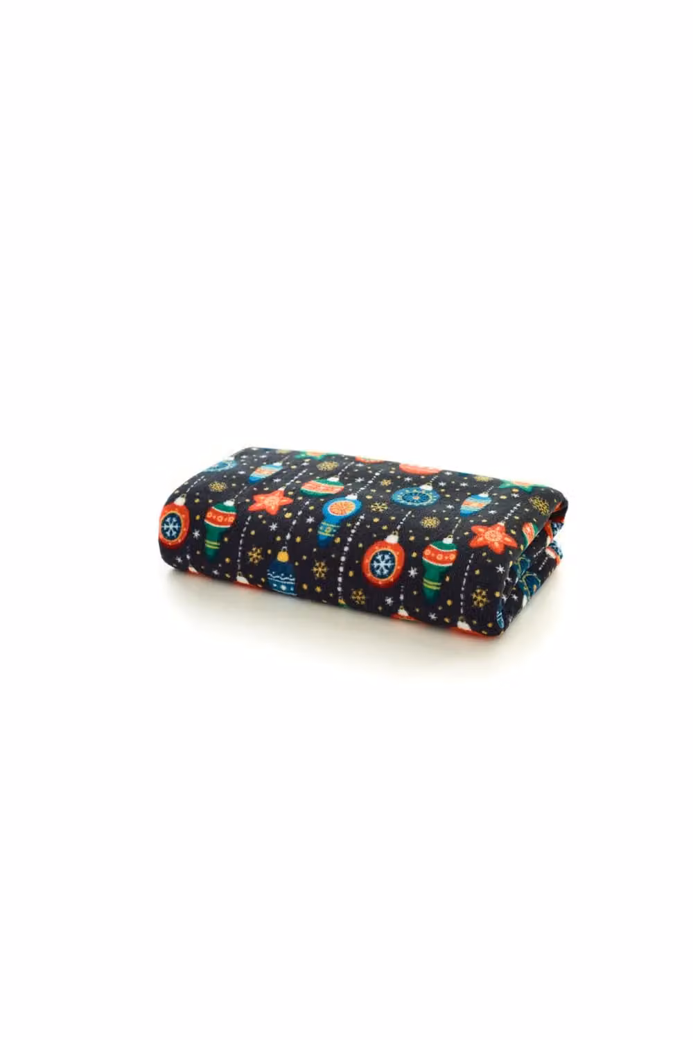 Deyongs Christmas Baubles Fleece Throw in Navy and Multicolour, W/D/H: 140 x 180 cm – 2