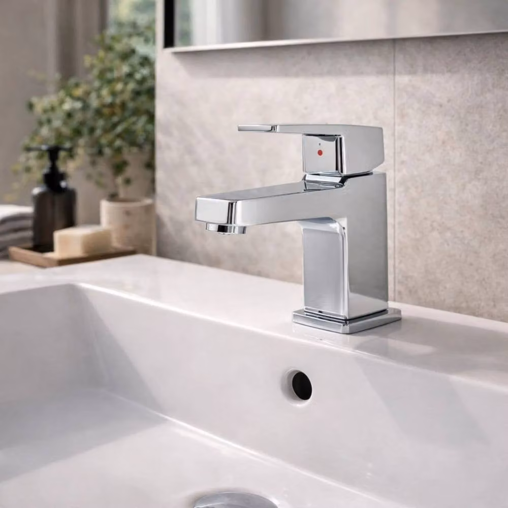 NESTLUNE Single Lever Basin Mixer Tap in Chrome Silver – 2