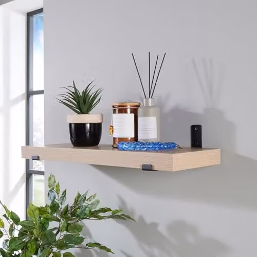 Core Products Chunky Shelf Kit in Grey Oak Effect with Metal Sit On Brackets, W: 60 cm, D: 20 cm – 1
