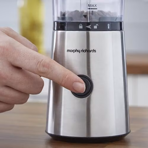 Morphy Richards Brew & Blend Electric Coffee Grinder in Silver with Stainless Steel Body and 60g Capacity – 4