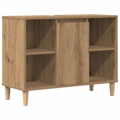vidaXL Artisan Oak Bathroom Cabinet in Brown, W/D/H: 80 x 33 x 60 cm – 1