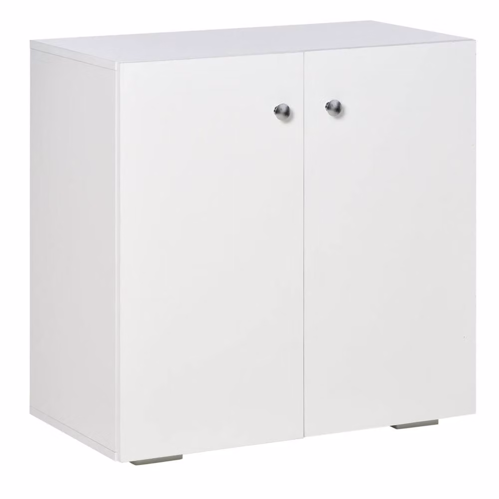Wyld Haus Cosofi White Freestanding Storage Cabinet with 2 Hinged Doors and 2 Internal Shelves, W/D/H: 70 x 39 x 70 cm – 2