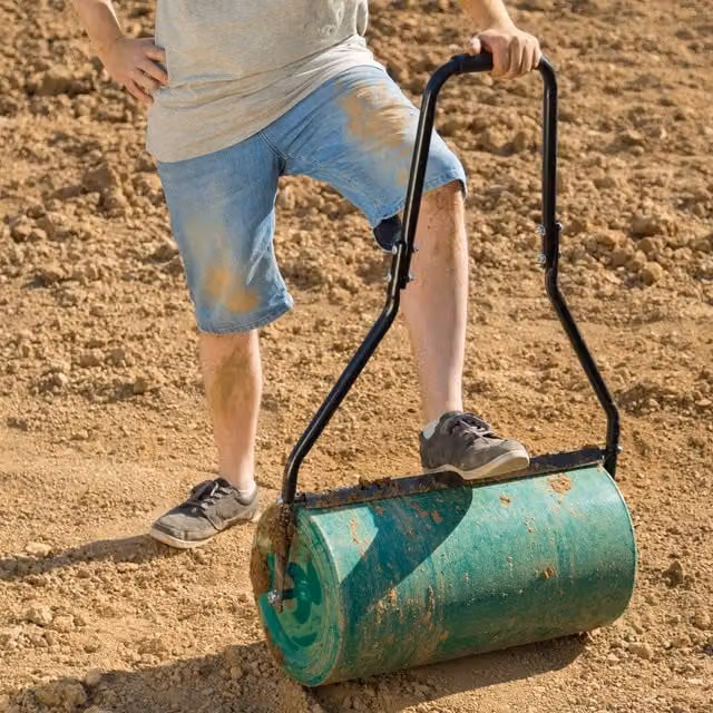 tectake Manual Garden Roller, Green