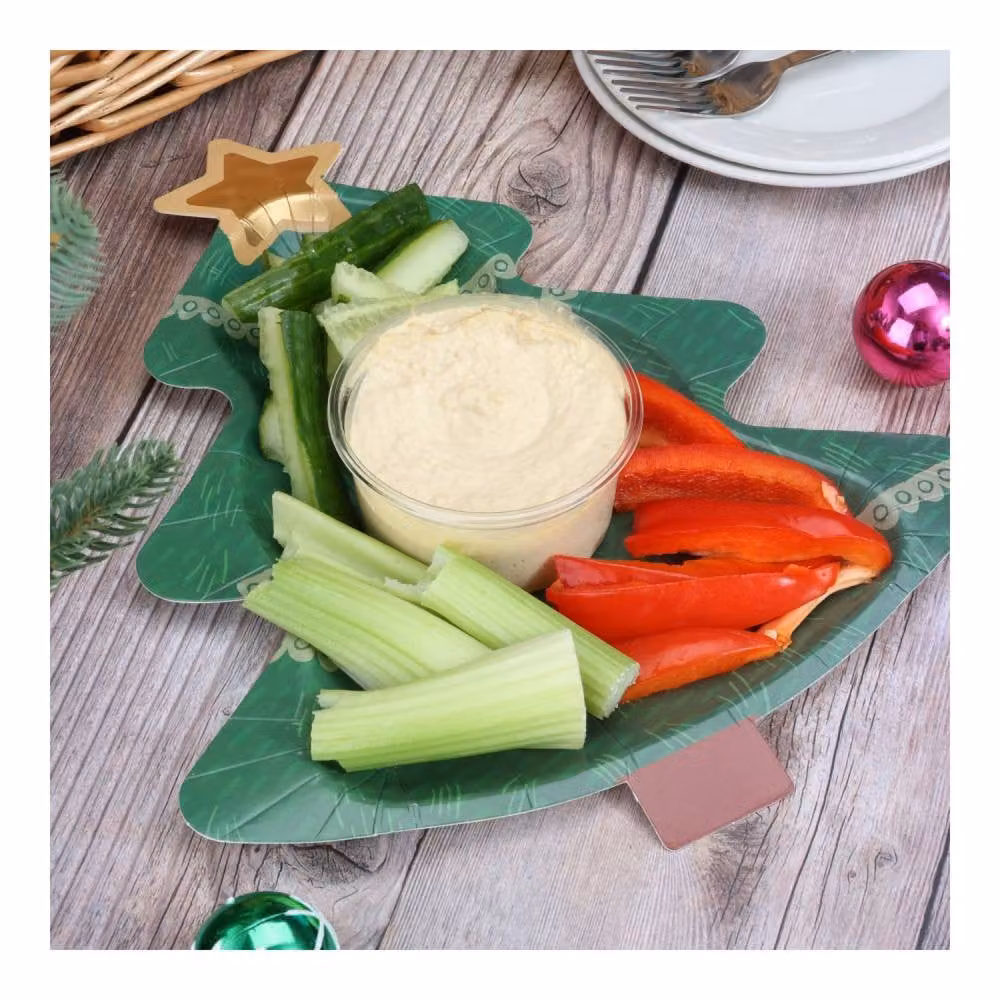ILFD Group Ltd Pack of 3 Green Christmas Tree Melamine Serving Platters – 3