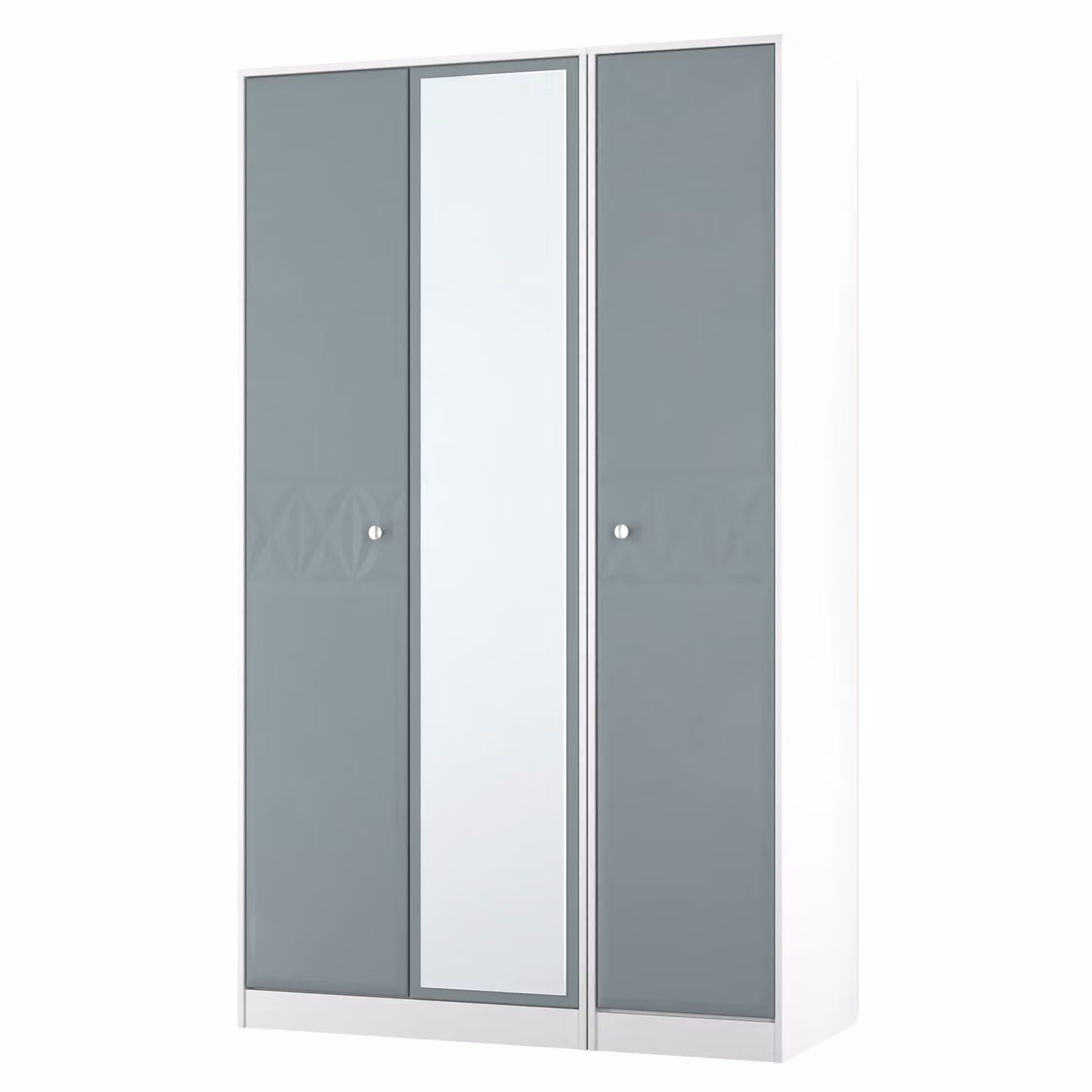 Ready Assembled 2 U Memphis Tall Triple Mirror Wardrobe in Duck Egg Blue – 2