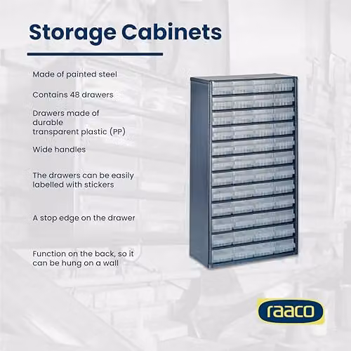Raaco Steel Parts Storage in Blue and Transparent – 3