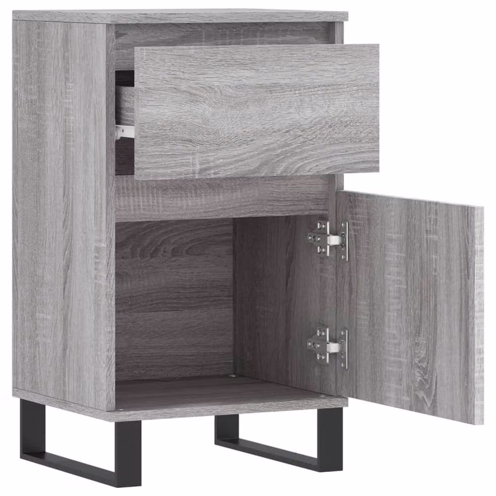 Berkfield Home Set of 2 Modern Grey Sonoma Sideboards, W/D/H: 40 x 35 x 70 cm – 2