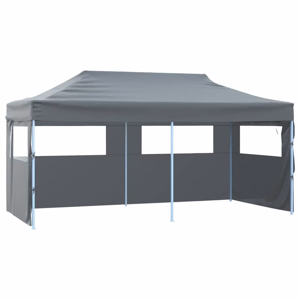 Berkfield Home Professional Folding Party Tent with 3 Sidewalls, Grey, W: 4 m, D: 3 m – 2