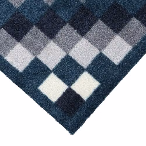 JVL Mega Machine Washable Runner Doormat, Pixels, Blue, W: 57 cm, L: 150 cm – 7