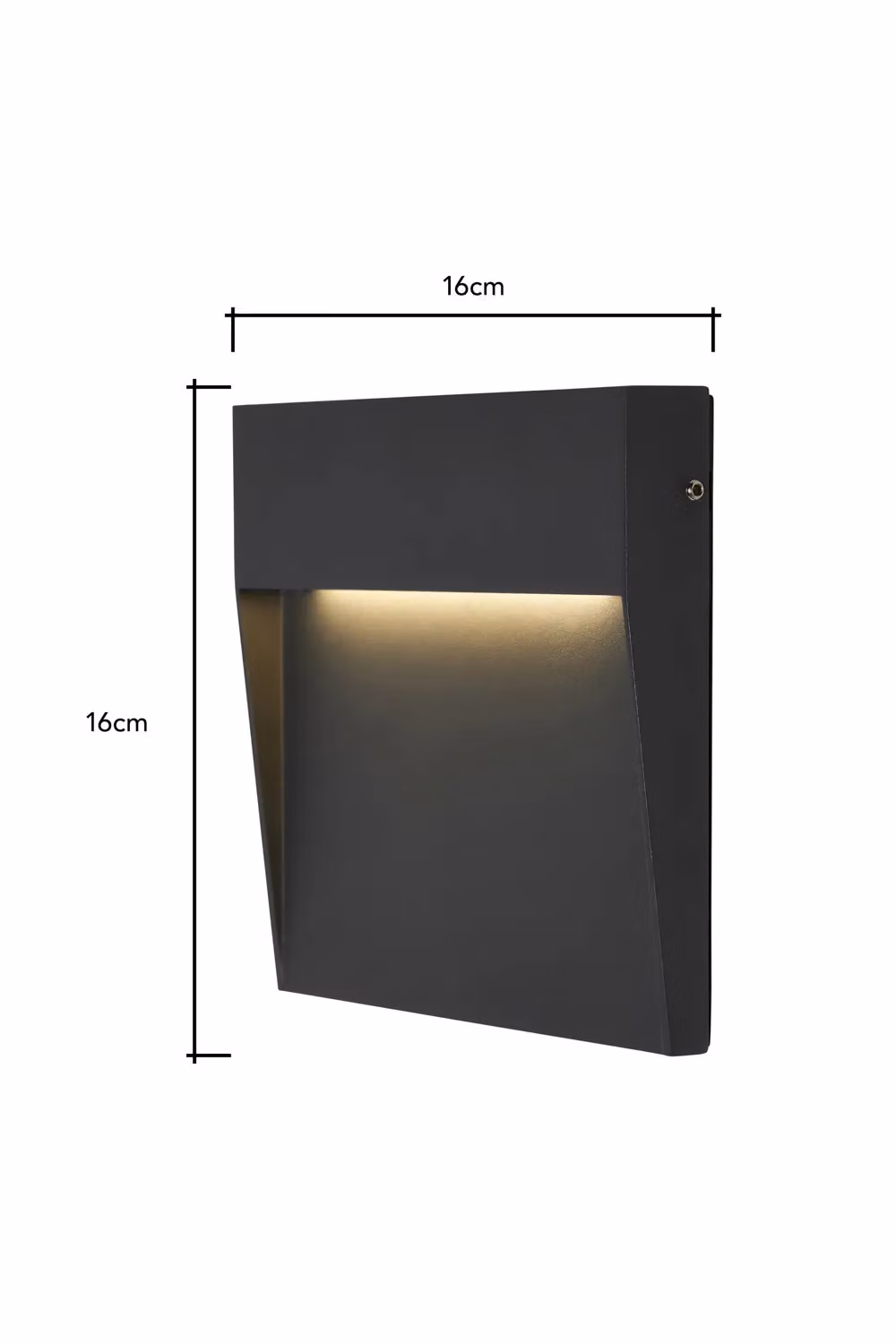 BHS Lighting Zak Square LED Outdoor Wall Light in Grey – 3