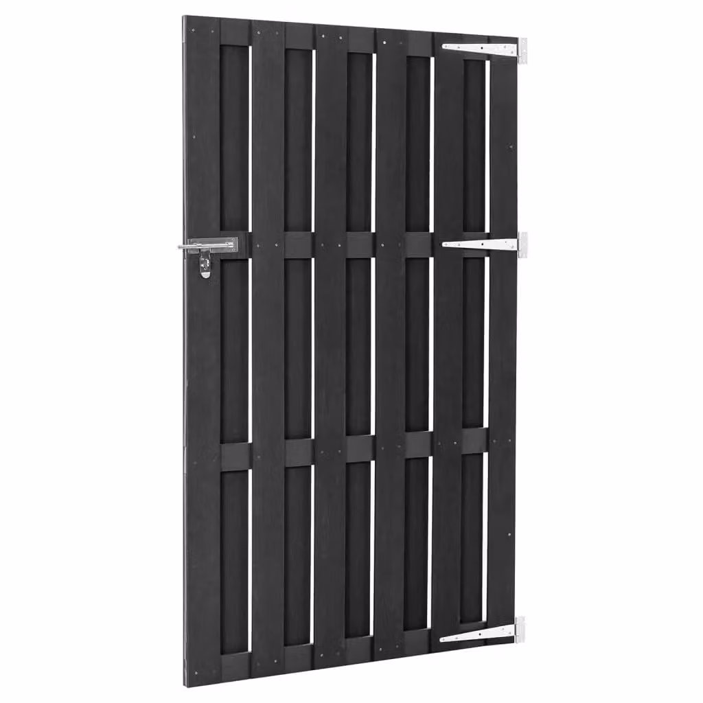 Berkfield Home WPC Garden Gate, Grey, W: 100 cm, H: 180 cm – 3