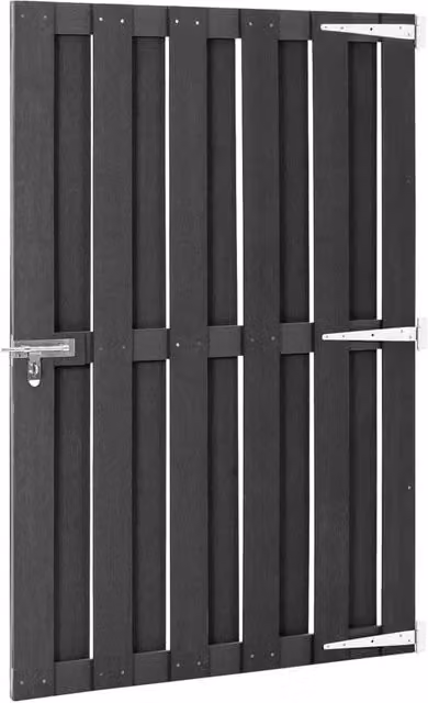 Berkfield Home Durable WPC Garden Gate, Grey, W: 100 cm, H: 150 cm