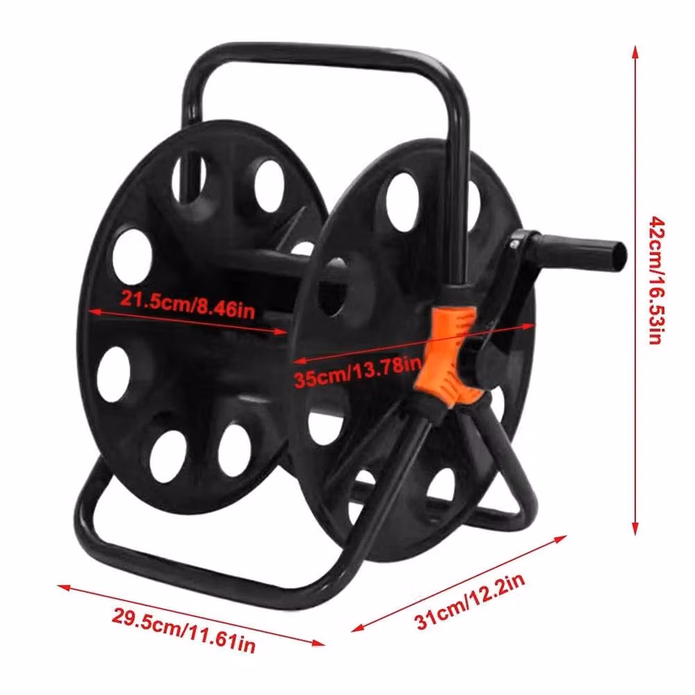 NESTLUNE Portable Freestanding Garden Hose Reel Cart in Black – 2