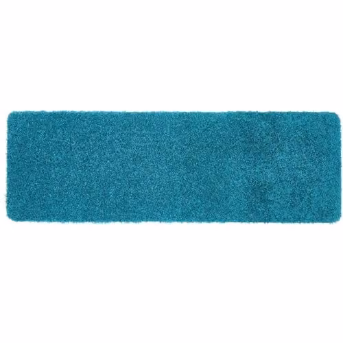 My Mat Non-slip Washable Shaggy Pile Runner in Petrol Turquoise, W: 67 cm, L: 200 cm