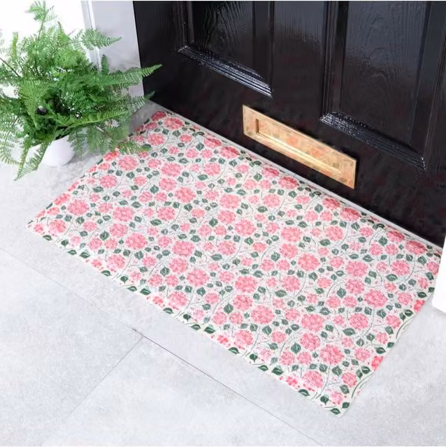 Artsy Mats Hydrangea Floral Doormat, Multicolour, W: 70 cm, D: 40 cm – 1