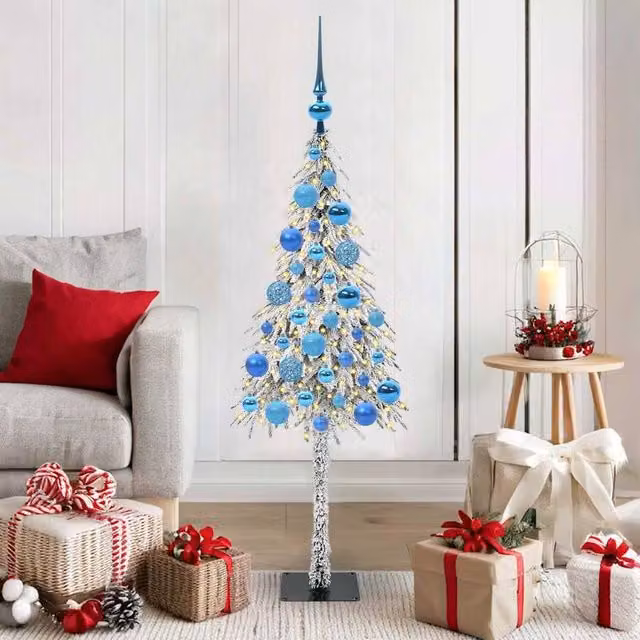 Berkfield Home White Christmas Tree with 150 LEDs, Height: 120 cm – 1