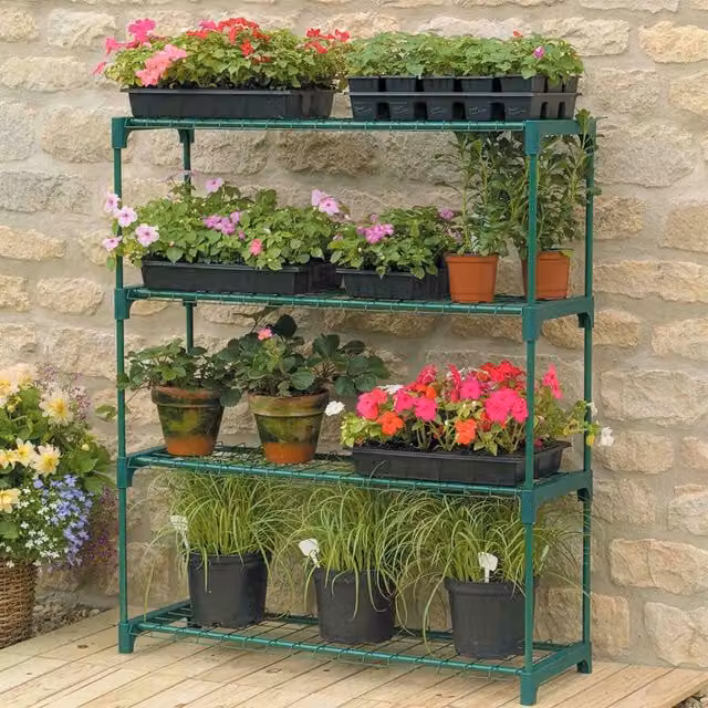 Gardman Green Metal Growhouse Shelving, H 106 x W 90 x D 31 cm