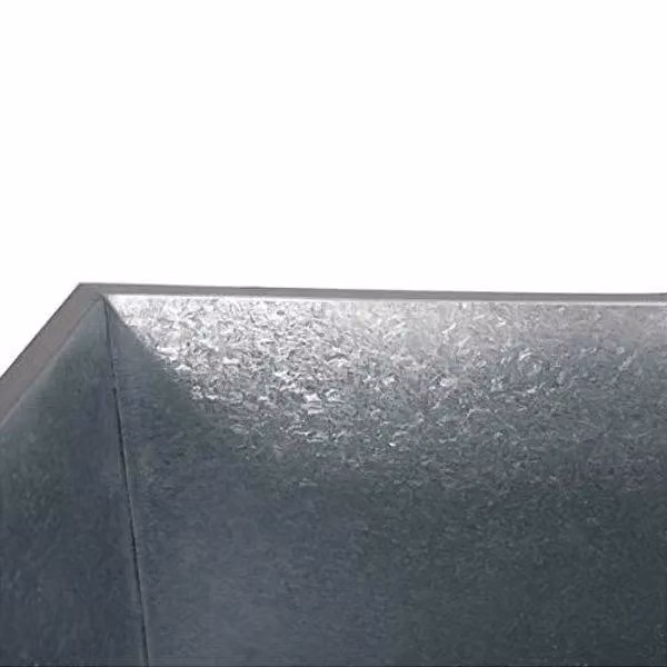 Primrose Black Galvanised Steel Square Flared Outdoor Planter Pot 55cm – 3