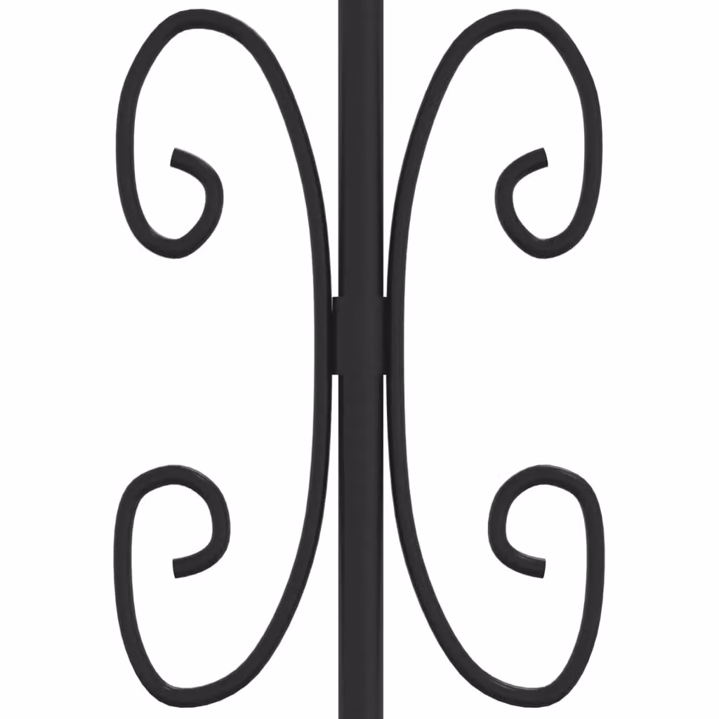 Berkfield Home Black Spear Top Steel Swing Fence Gate, W: 103 cm, H: 175 cm – 3