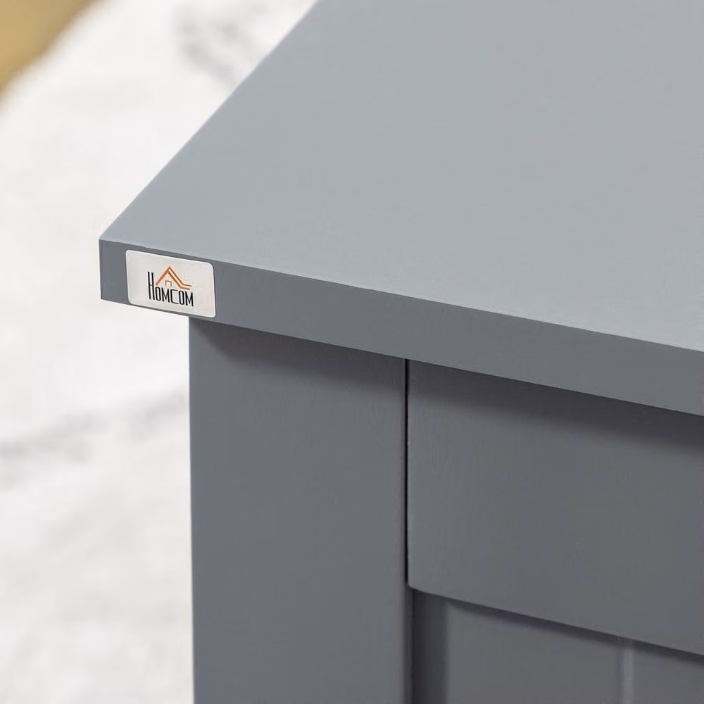 Wyld Haus Grey MDF Storage Chest with Safety Hinged Lid, W/D/H: 81 x 40 x 46 cm – 5