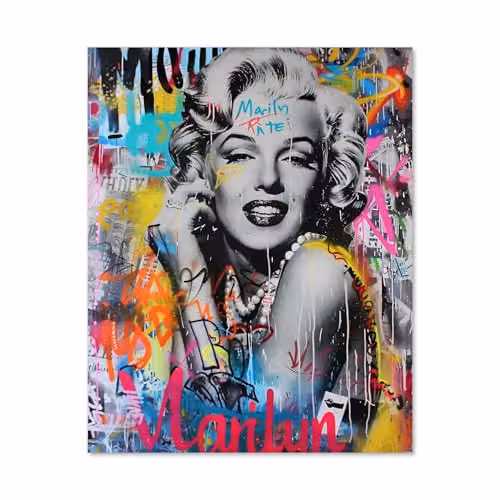 Marylin Monroe Toughened 6mm Glass Kitchen Splashback, Multicolour, W: 60 cm, H: 75 cm – 2