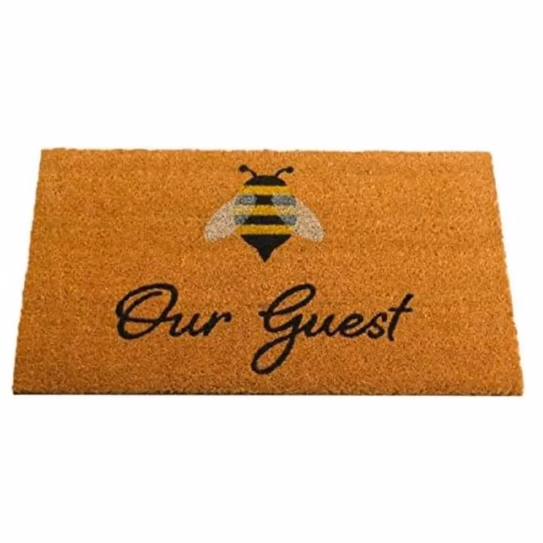 Marco Paul Bee Our Guest Non Slip Coir Door Mat, Multicolour, W: 75.0 cm, D: 45.0 cm – 2