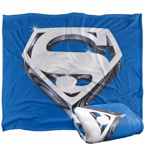 LOGOVISION Superman Shield 1978 Super Soft Silky Touch Fleece Throw Blanket, Multicolour, W: 127.0 cm x H: 152.4 cm – 1